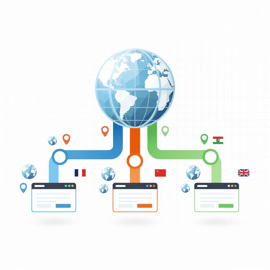 Comparison of different URL structures for multilingual websites with examples