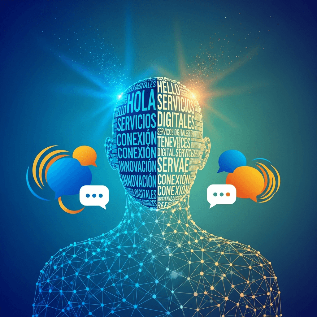 Chatbot personality design workshop showing English and Spanish conversation examples with different tones