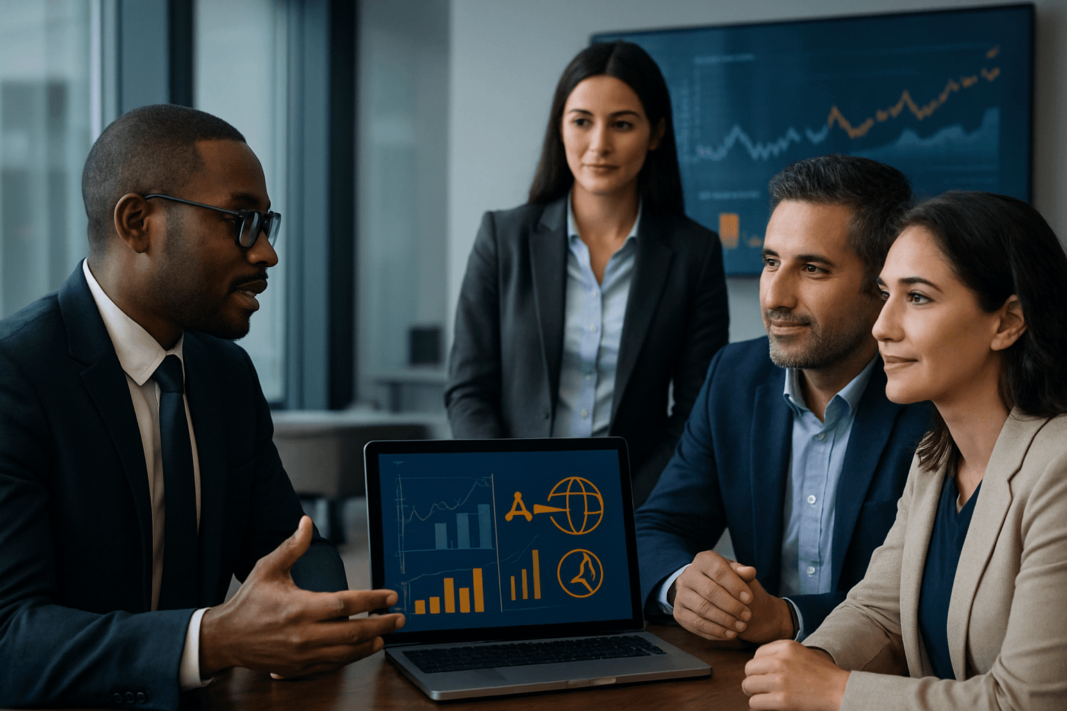 Hispanic family meeting with bilingual financial advisor discussing investment options with Spanish-language materials