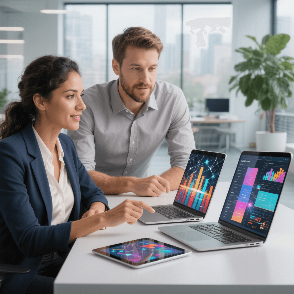 Professional office setting with bilingual attorney consulting Hispanic family clients with Spanish and English materials visible