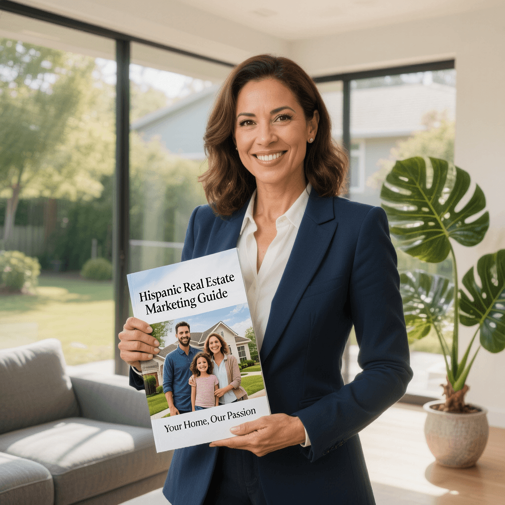 Hispanic family receiving house keys from bilingual real estate agent in front of their new home
